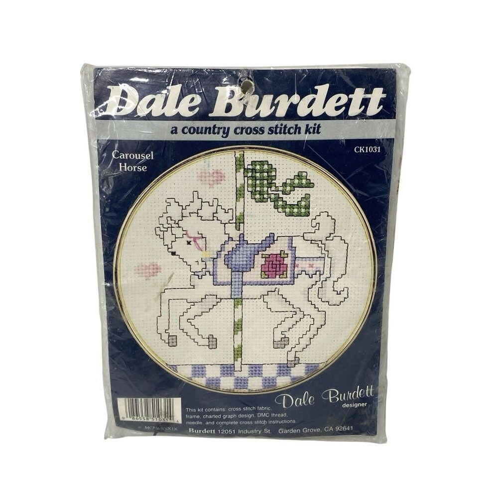Vintage Dale Burdett A Country Cross Stitch Kit Carousel Horse CK1031